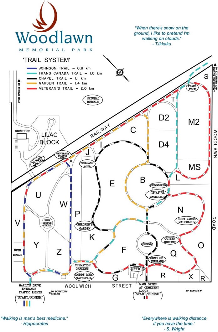 Map of Woodlawn Memorial Park - Woodlawn Memorial Park Guelph